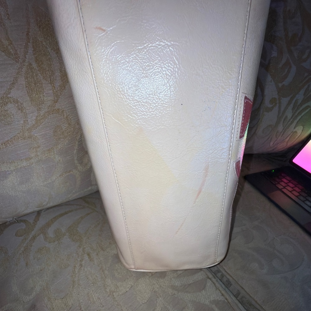 Coach F17186 Inlaid C Patent Leather Bag Leather Satchel - Picture 12 of 17